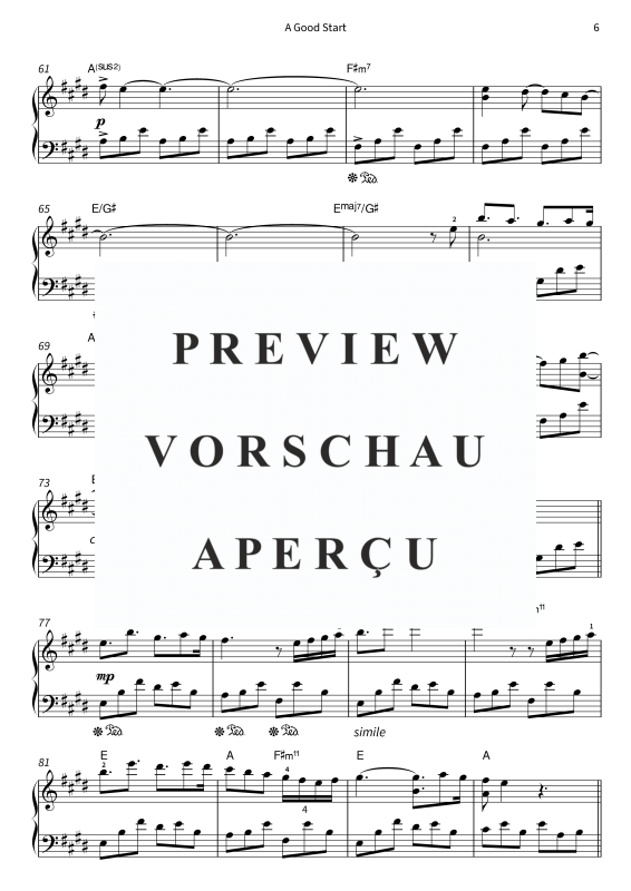 Produktgalerie: Seite 8 von 11 A Good Start, , Klavier Solo