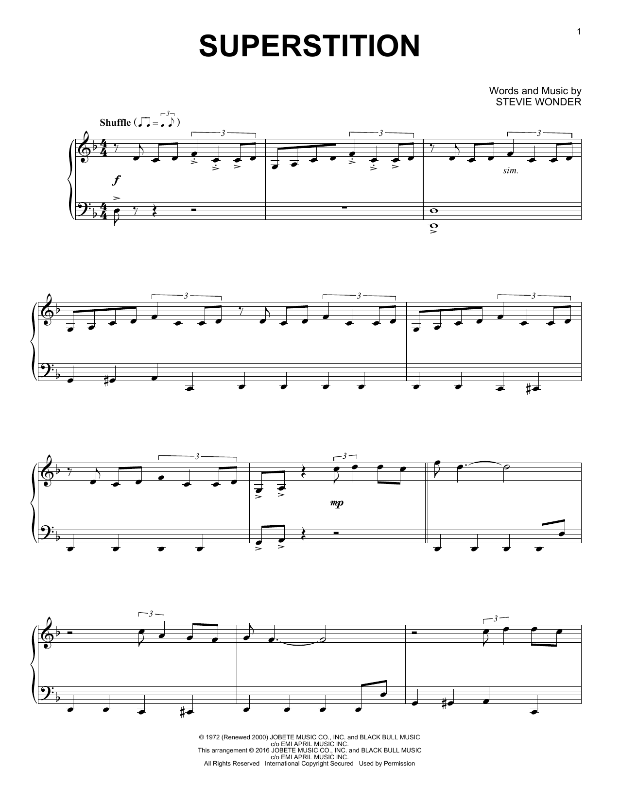 Produktbild zu: Superstition [Jazz version]