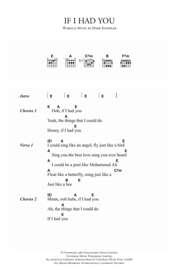 Produktgalerie: Seite 1 von 1 If I Had You, Dire Straits, Gitarre