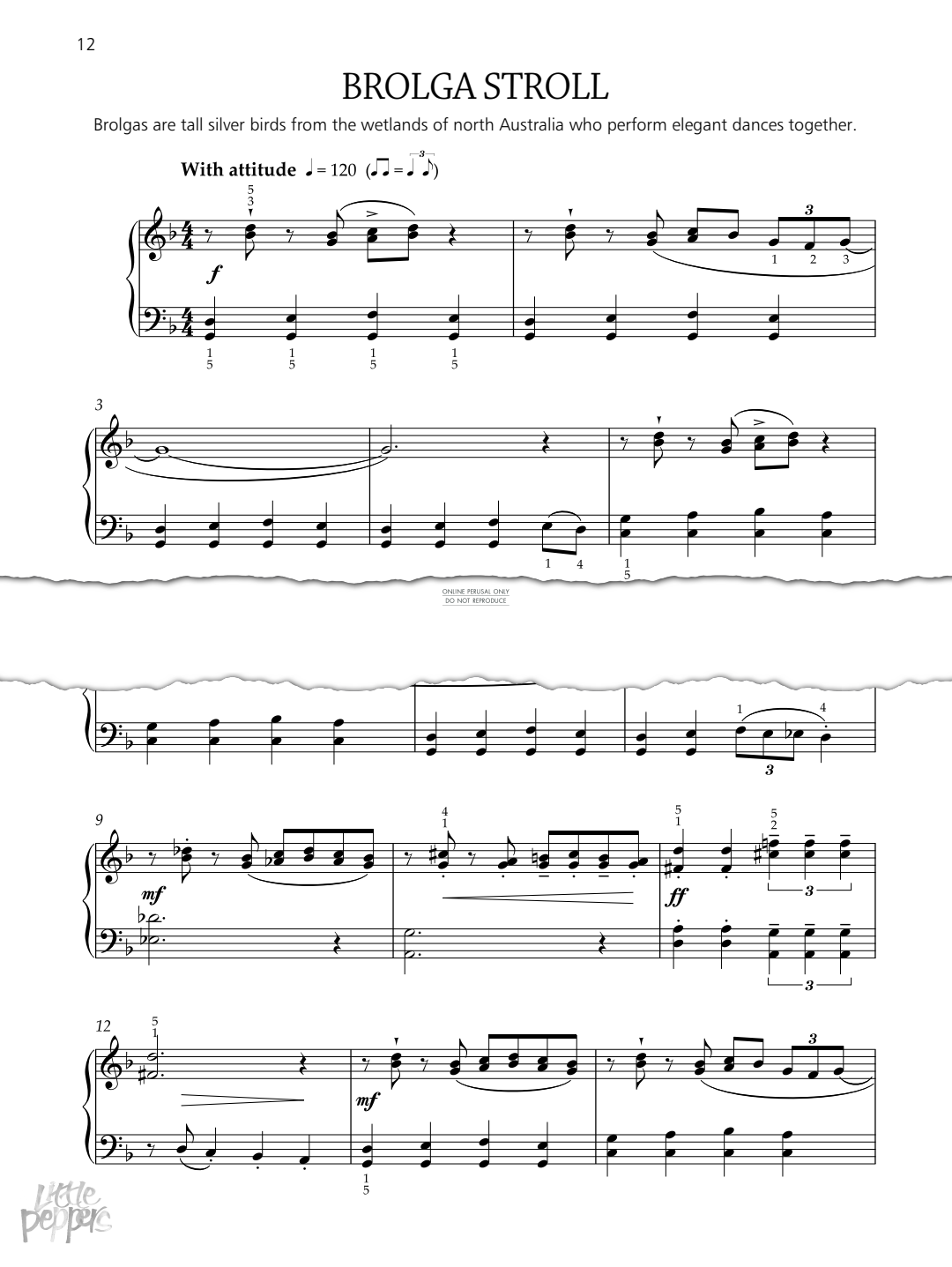 Produktgalerie: Seite 1 von 1 Brolga Stroll, Elissa Milne, Klavier