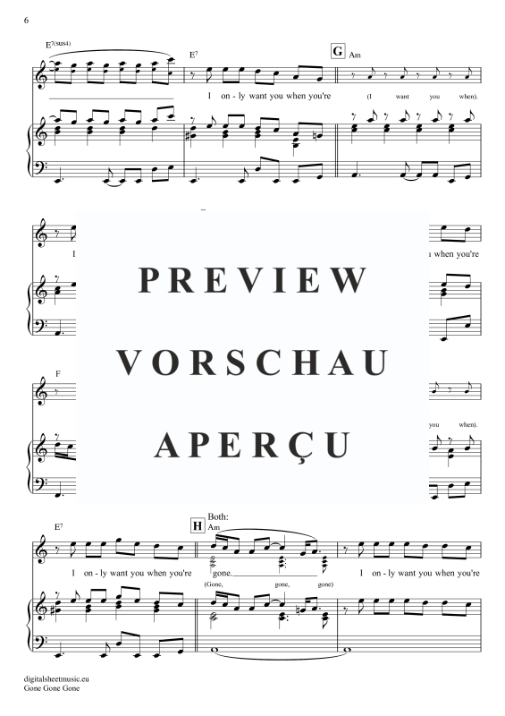 Produktgalerie: Seite 7 von 11 Gone Gone Gone, Guetta, David Swims, Teddy Tones And I, Klavier, Gesang & Akkorde