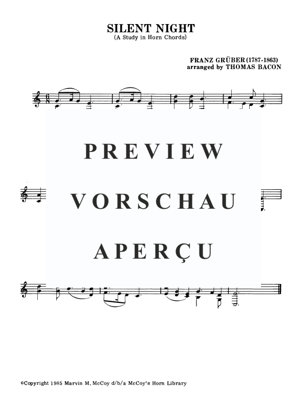 Produktgalerie: Seite 5 von 5 Silent Night (A Study in Horn Chords), , Horn Solo
