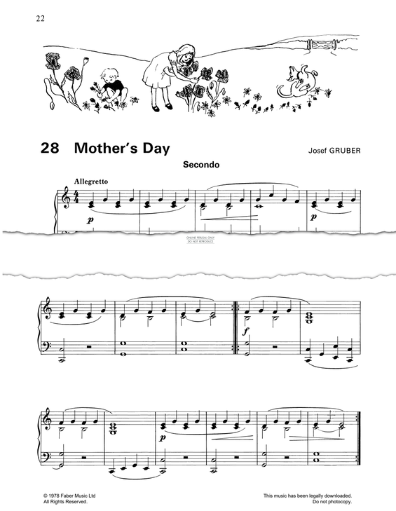 Produktgalerie: Seite 1 von 1 Mother's Day, Josef Gruber, Klavier