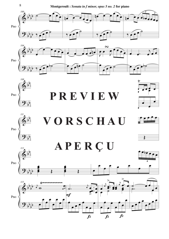 Product gallery: Page 9 of 21 Sonata in f minor, Opus 5 no. 2 , Horvath, Nicolas, Piano Solo