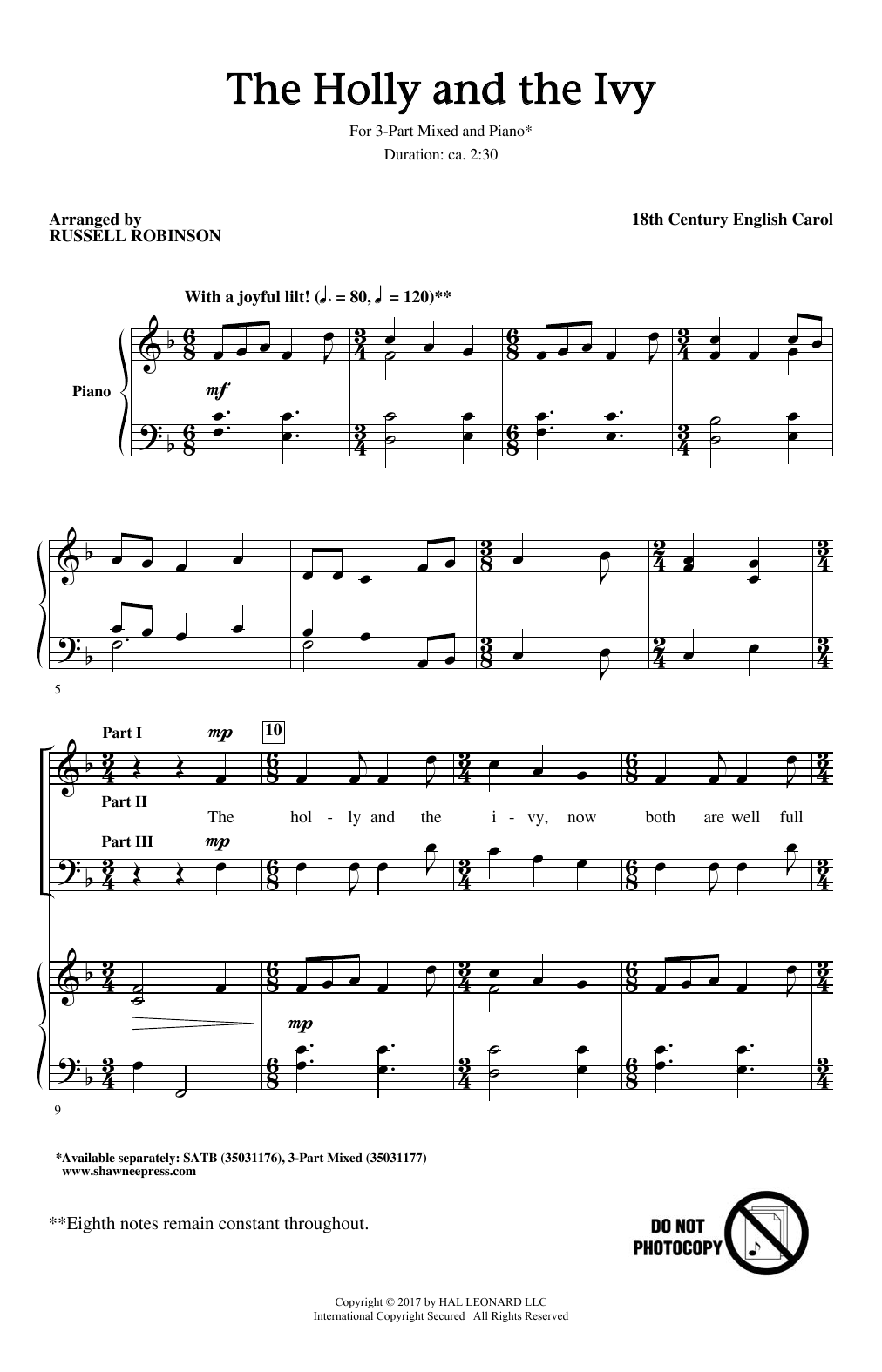 Product gallery: Page 1 of 1 The Holly And The Ivy, Russell Robinson