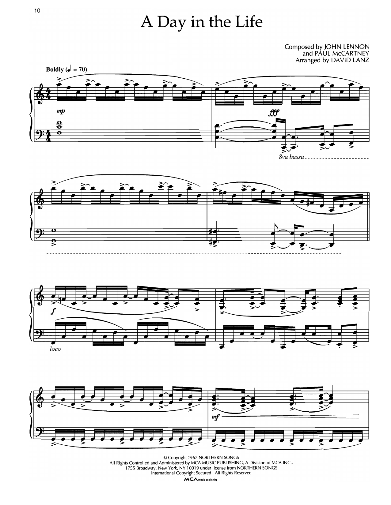 Produktbild zu: A Day In The Life (arr. David Lanz)