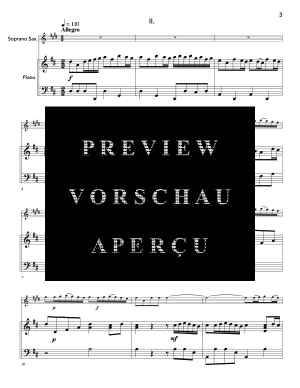 Product gallery: Page 7 of 11 Concerto in D Major, , (soprano saxophone and piano)