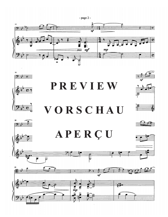 Product gallery: Page 5 of 9 Lullabye for Bear , , (trombone and piano)