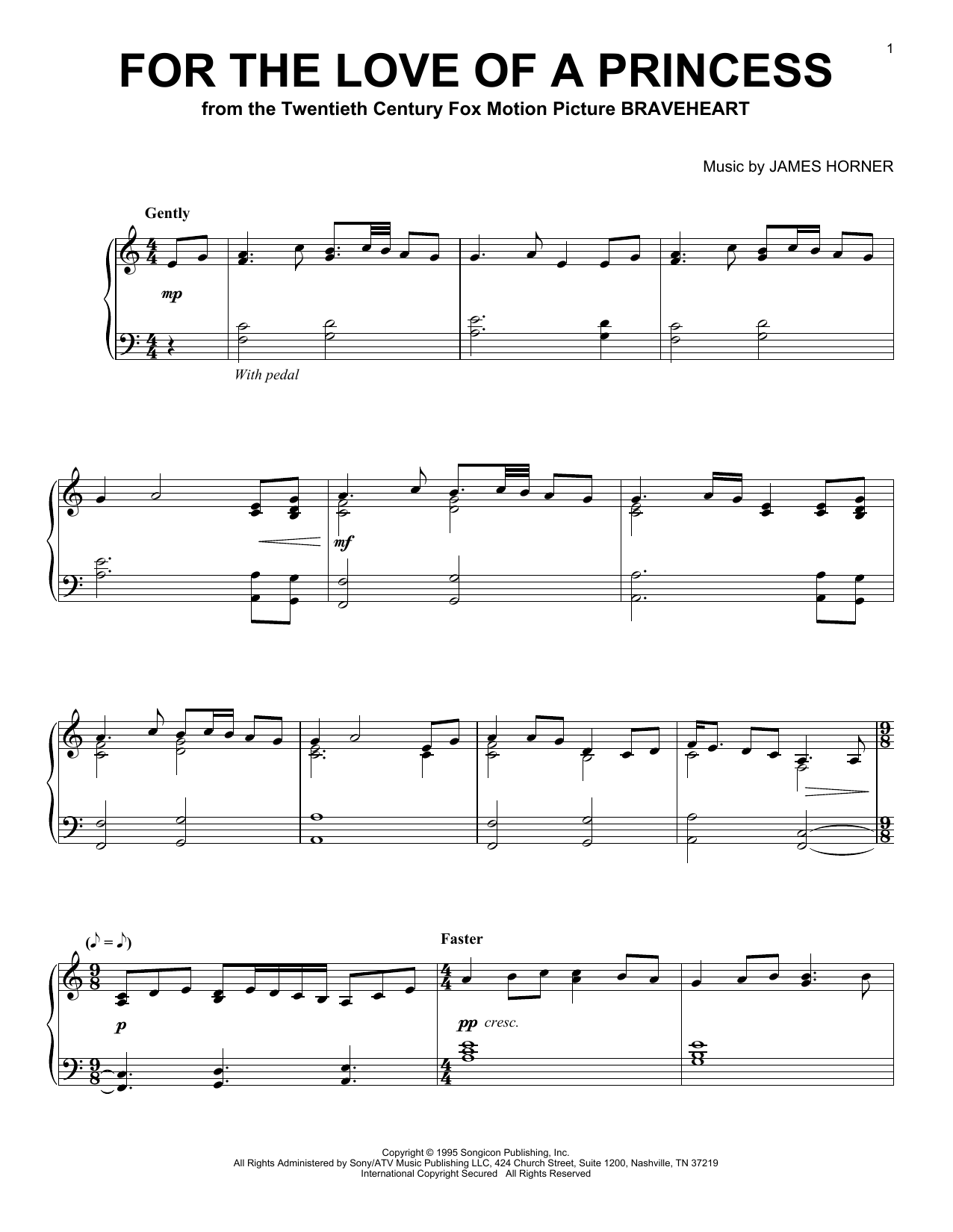 Product gallery: Page 1 of 1 For The Love Of A Princess, James Horner