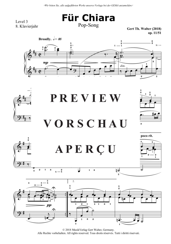 Produktgalerie: Seite 2 von 4 Für Chiara , , Klavier Solo