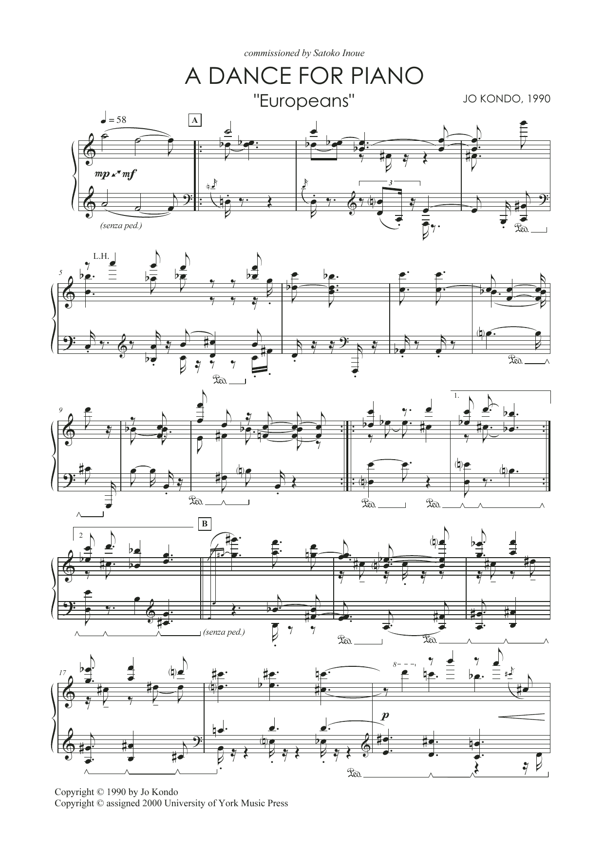 Produktbild zu: A Dance For Piano, "Europeans"