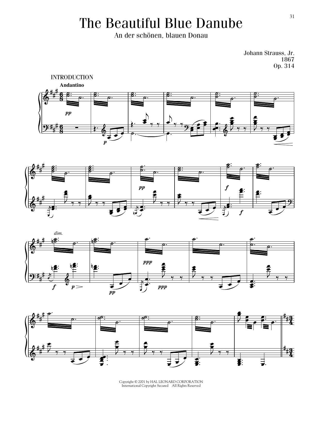 Product picture to: The Beautiful Blue Danube, Op. 314