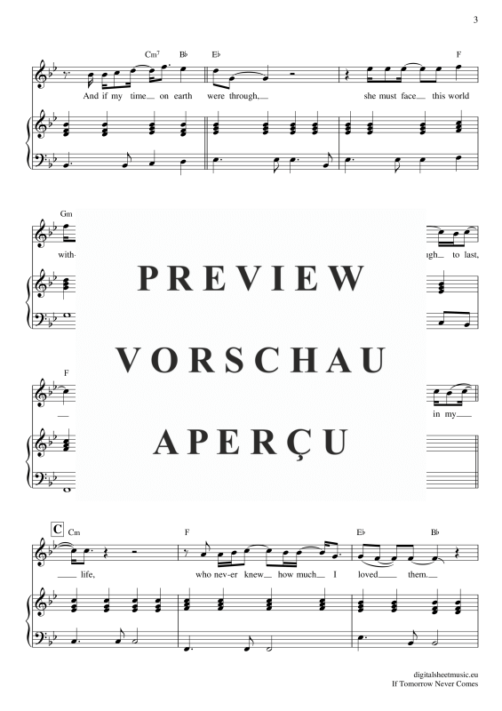 gallery: If Tomorrow Never Comes , Keatin, Ronan, Voice with Piano Accompaniment