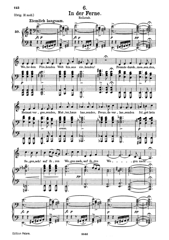 gallery: In der Ferne D.957-6 (Schwanengesang) , ,  (Gesang mittel + Klavier)