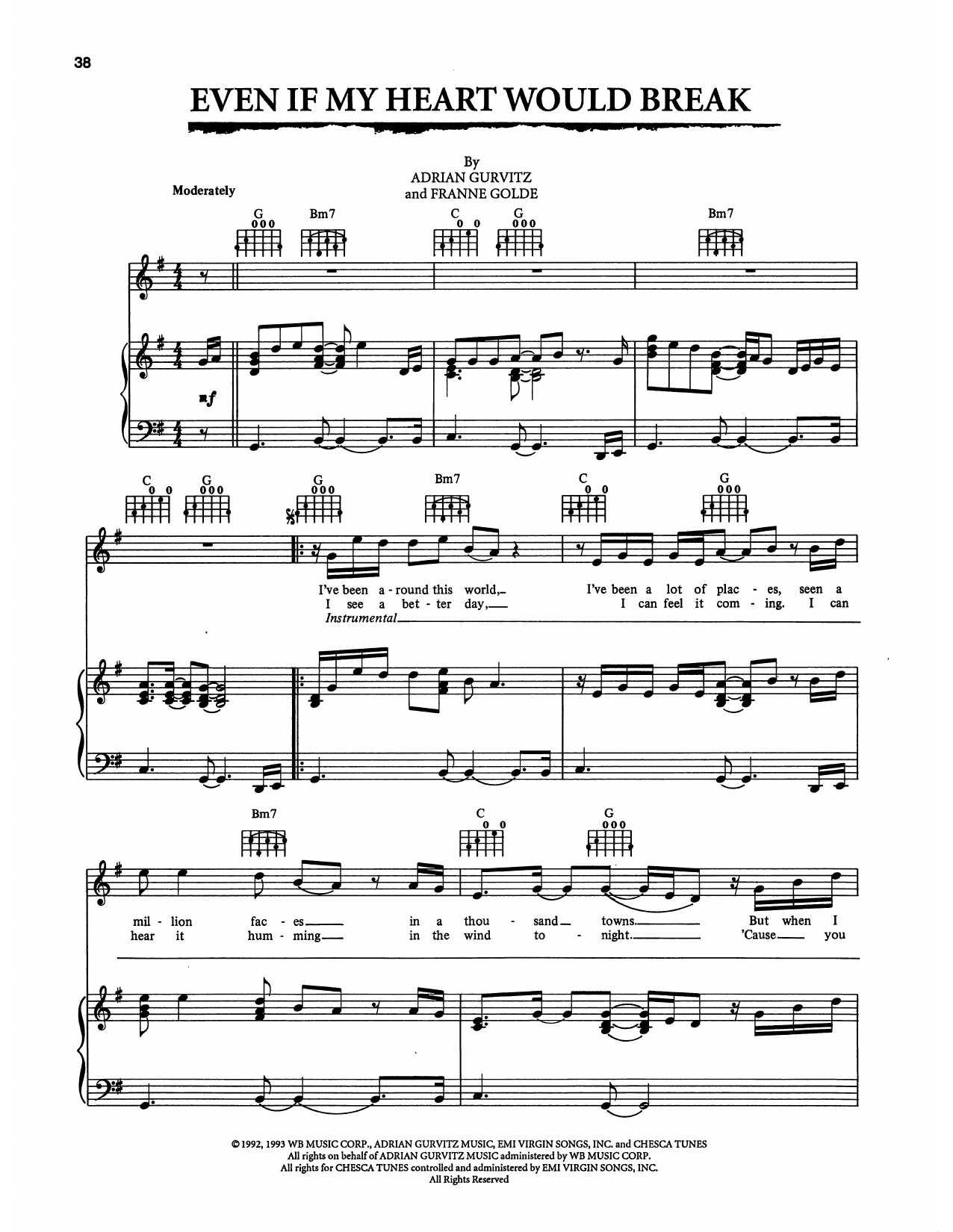 Produktbild zu: Even If My Heart Would Break (from The Bodyguard)