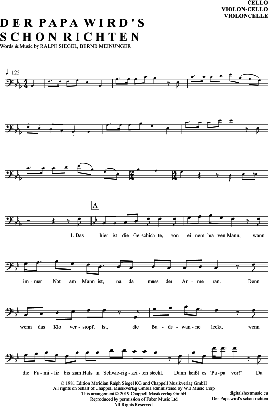 Produktgalerie: Seite 1 von 5 Der Papa Wird´S Schon Richten , Alexander, Peter, (Violon-Cello)