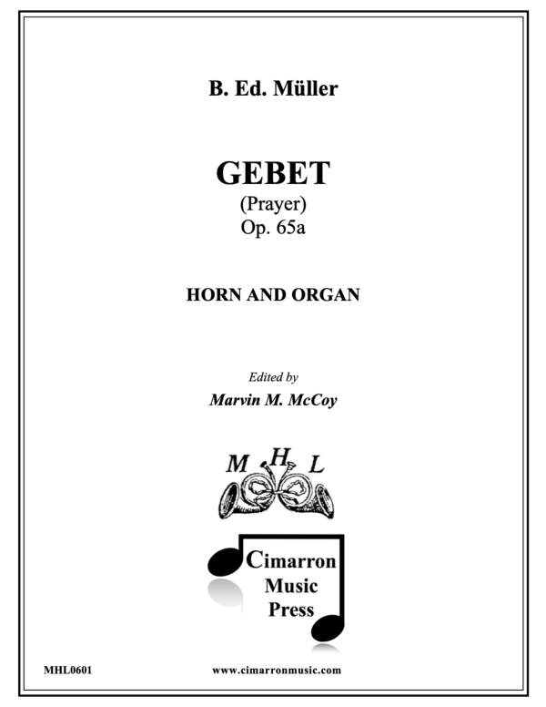 cover: Gebet (Prayer) Op. 65a, , Horn and Organ