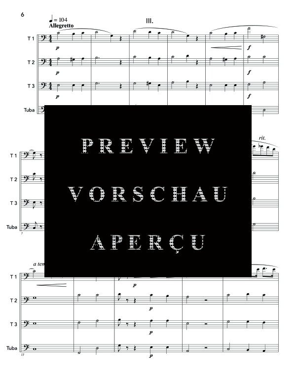Product gallery: Page 10 of 11 Bordogni Suite, , (brass quartet 3x trombone and tuba)