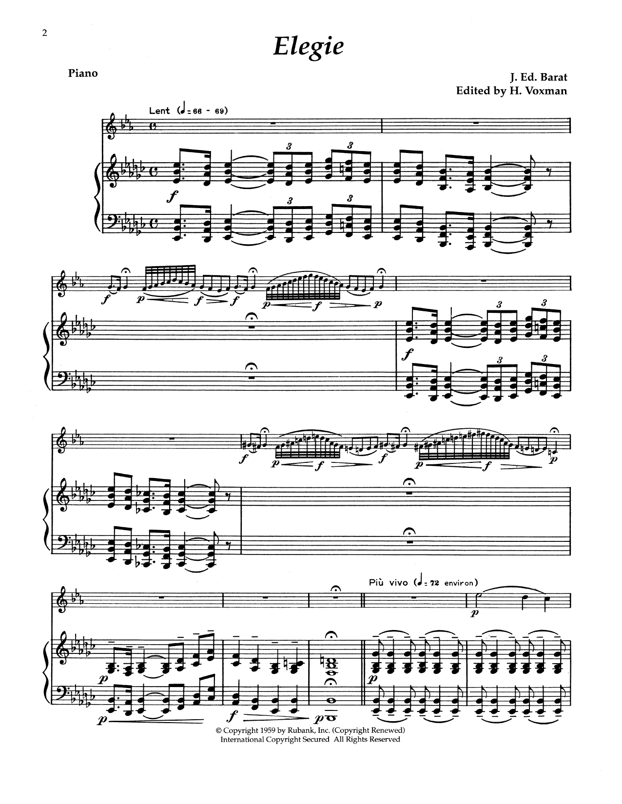 Product gallery: Page 1 of 1 Elegie, J. Ed. Barat