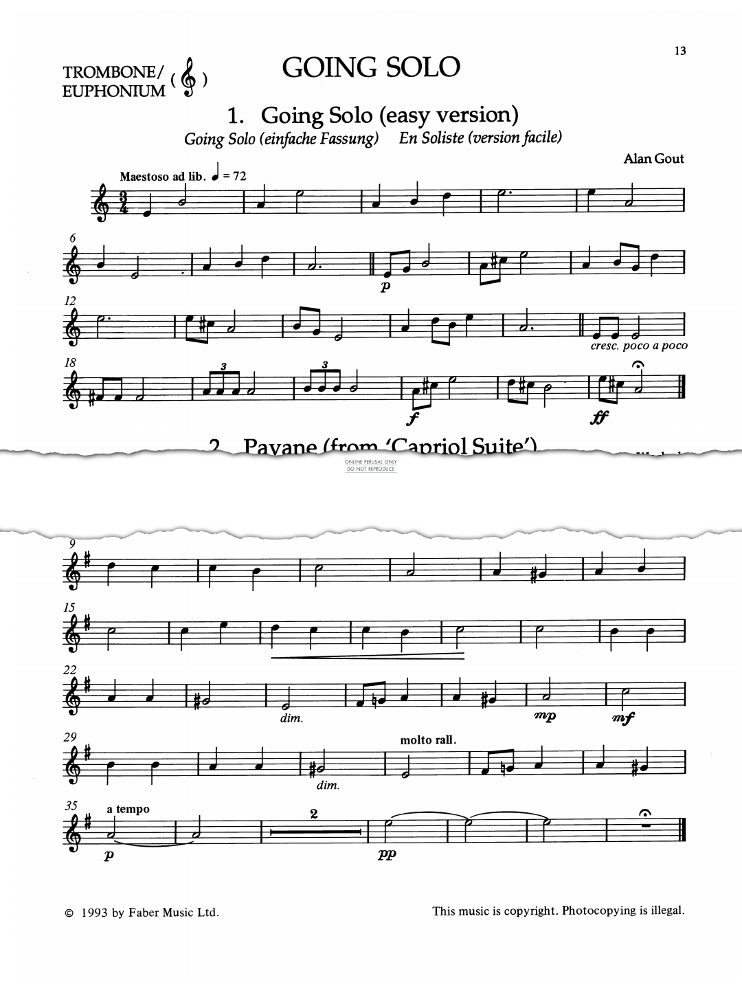 Product gallery: Page 1 of 1 Going Solo (Easy Version), Alan Gout