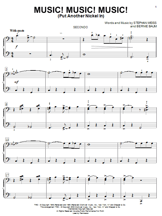 Product picture to: Music! Music! Music! (Put Another Nickel In)