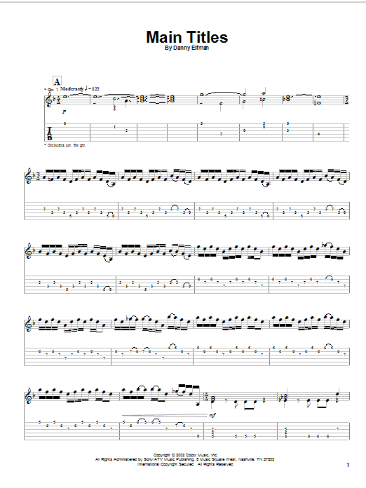 Product gallery: Page 1 of 1 Main Titles, Danny Elfman