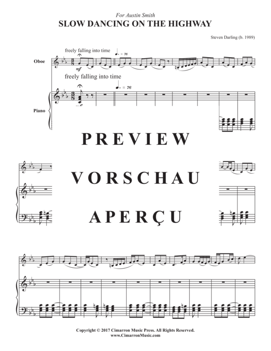 Product gallery: Page 3 of 10 Slow Dancing on the Highway , , (Oboe + Keyboard)