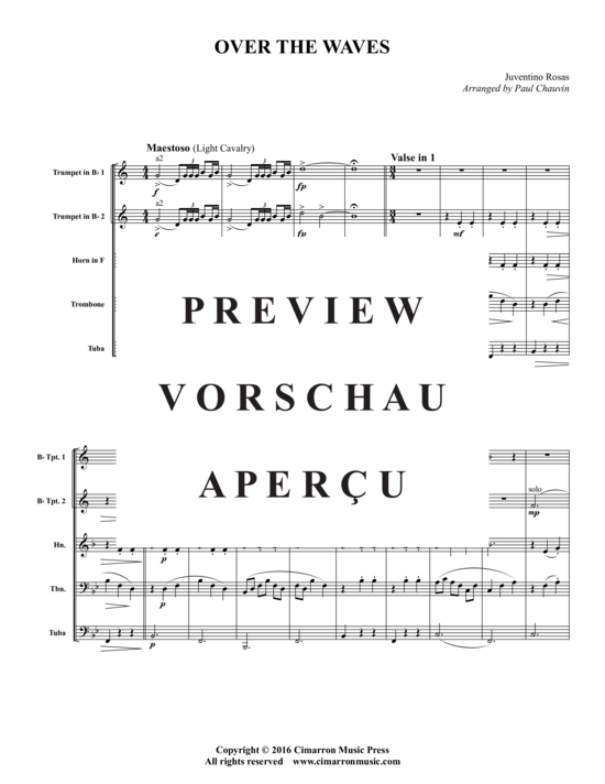 Produktgalerie: Seite 3 von 19 Over the Waves , , (Blechbläserquintett)