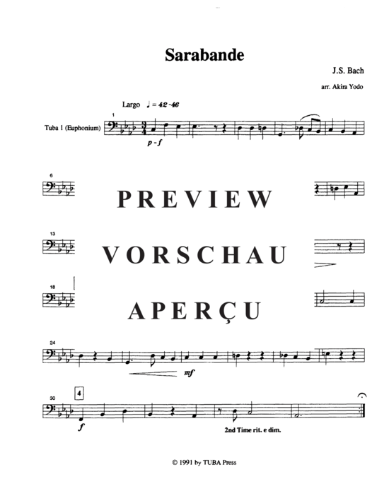 Product gallery: Page 16 of 19 Sarabande and Bouree , , (Tuba Quartett EETT)
