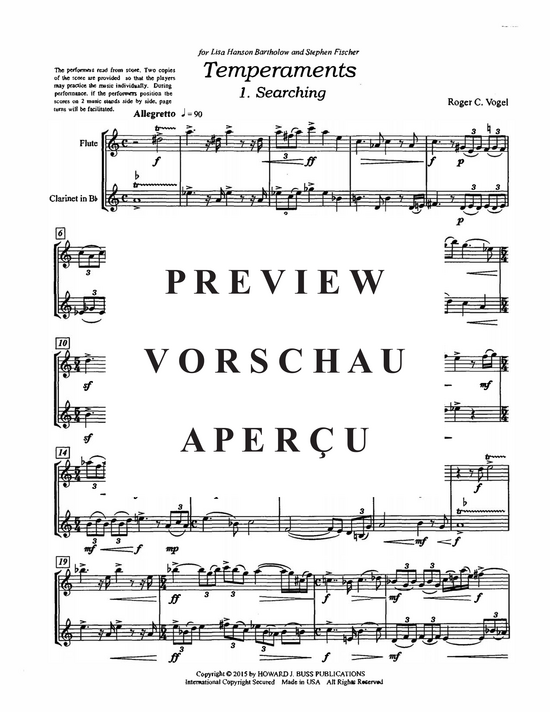 Product gallery: Page 21 of 21 Temperaments , , (flute and clarinet in Bb)