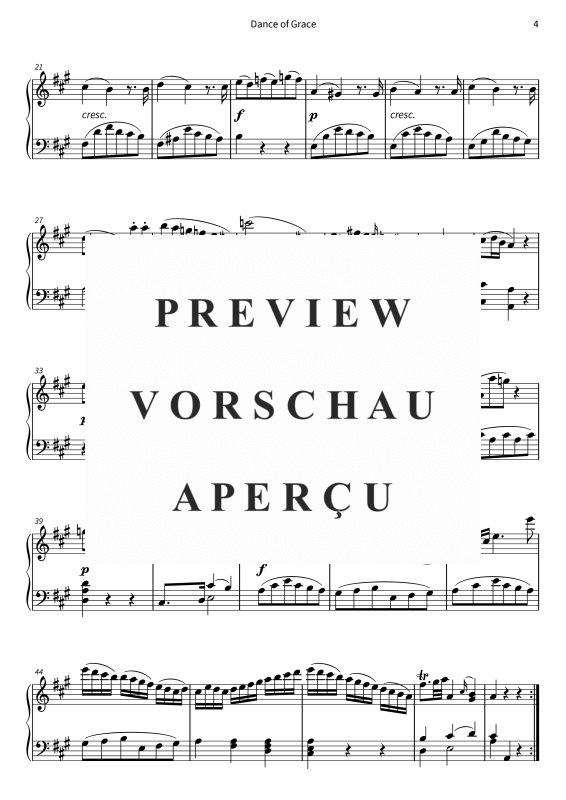 Produktgalerie: Seite 6 von 8 Dance of Grace - Menuet and Trio from Piano Sonata No. 11, K. 331, , Klavier Solo