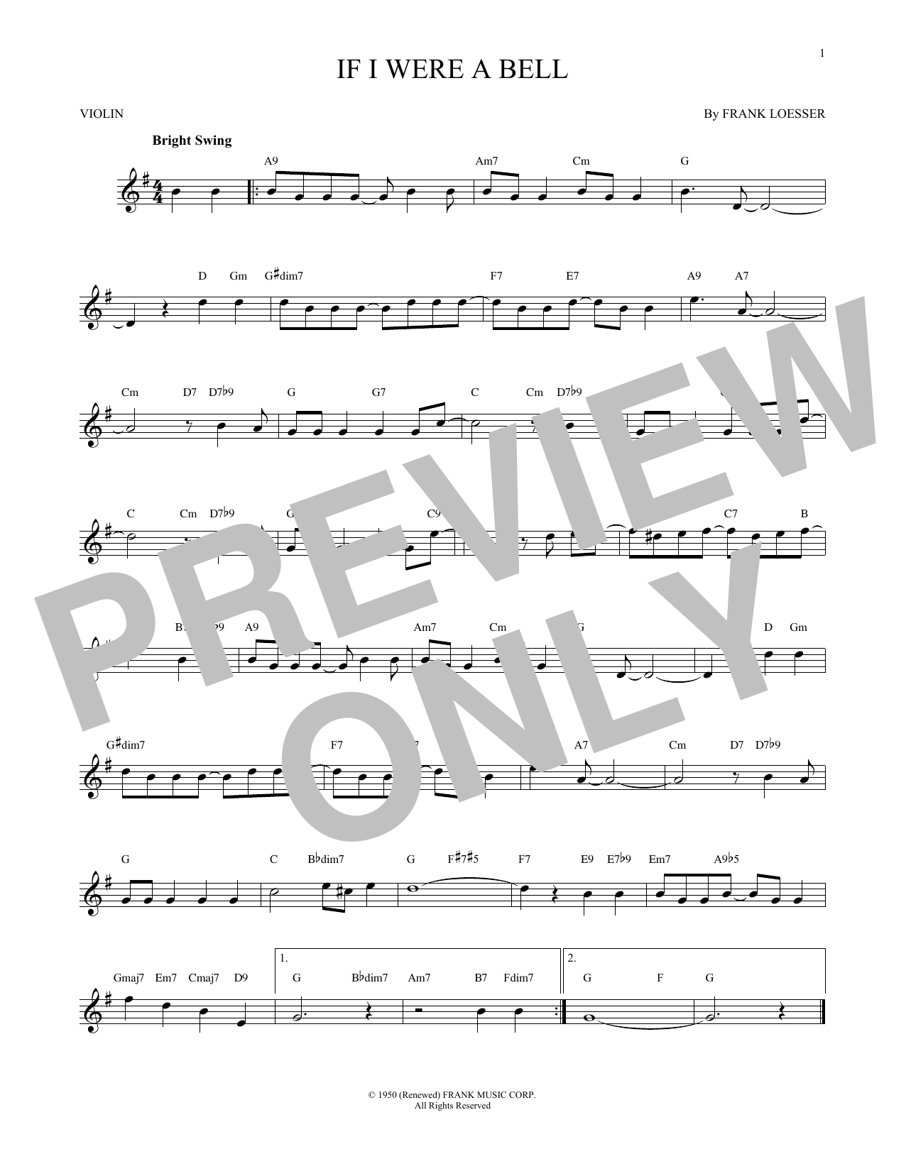 Product gallery: Page 1 of 1 If I Were A Bell, Frank Loesser