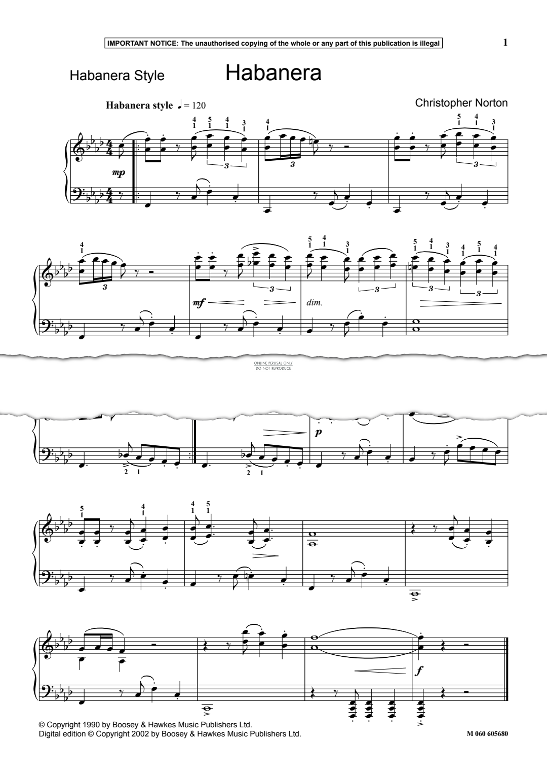 Produktgalerie: Seite 1 von 1 Habanera, Christopher Norton, Klavier