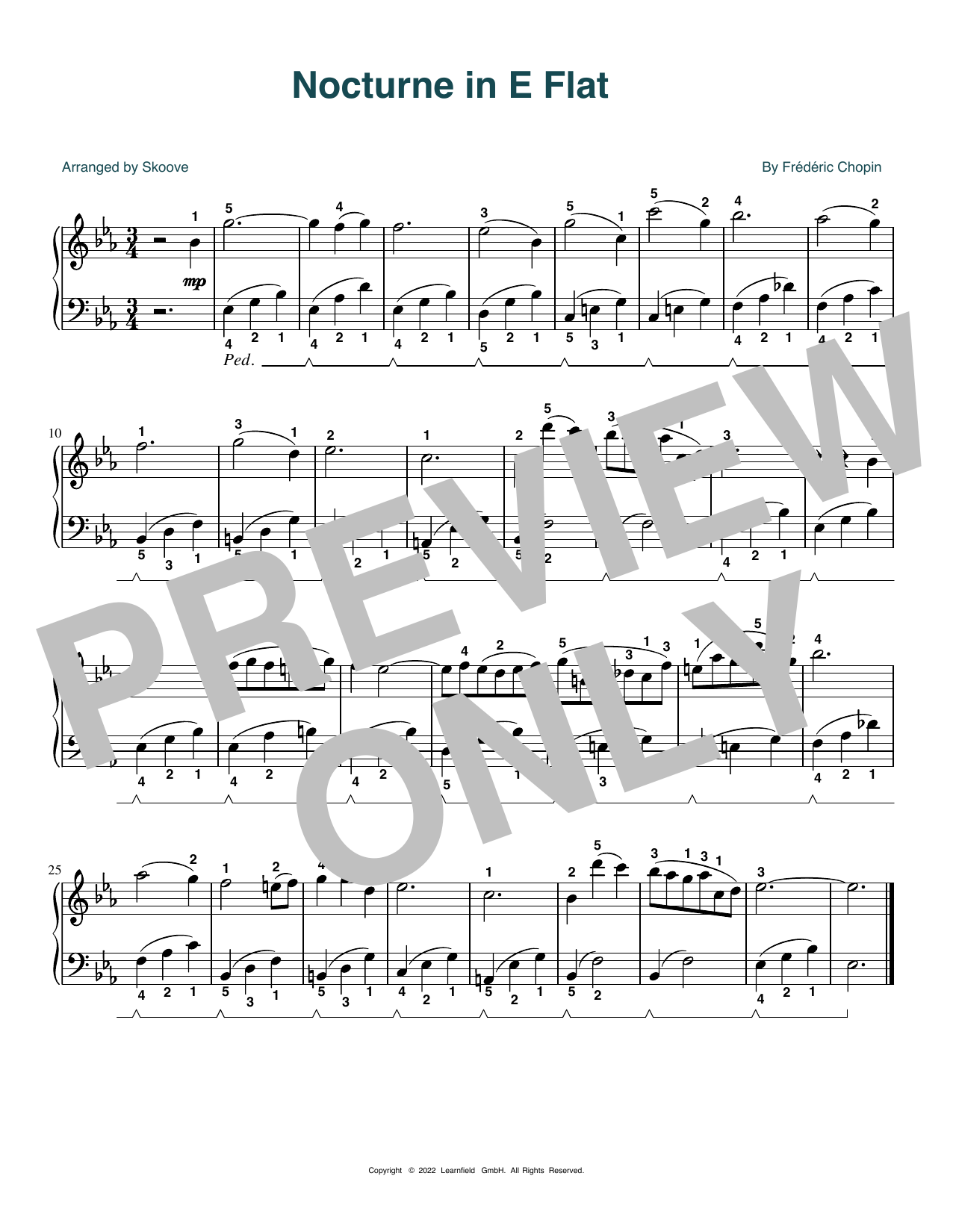 Product picture to: Nocturne In E-flat (arr. Skoove)