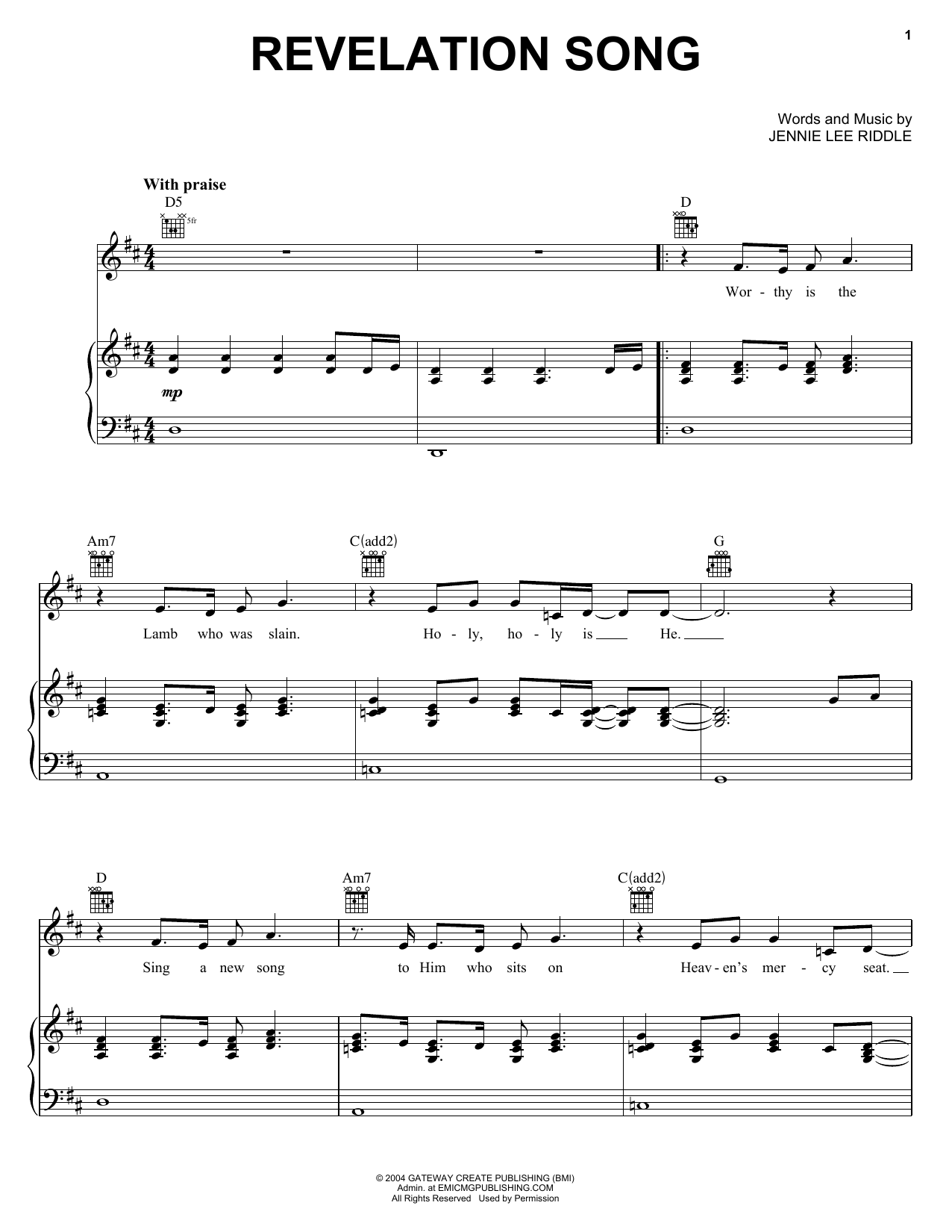 Produktbild zu: Revelation Song
