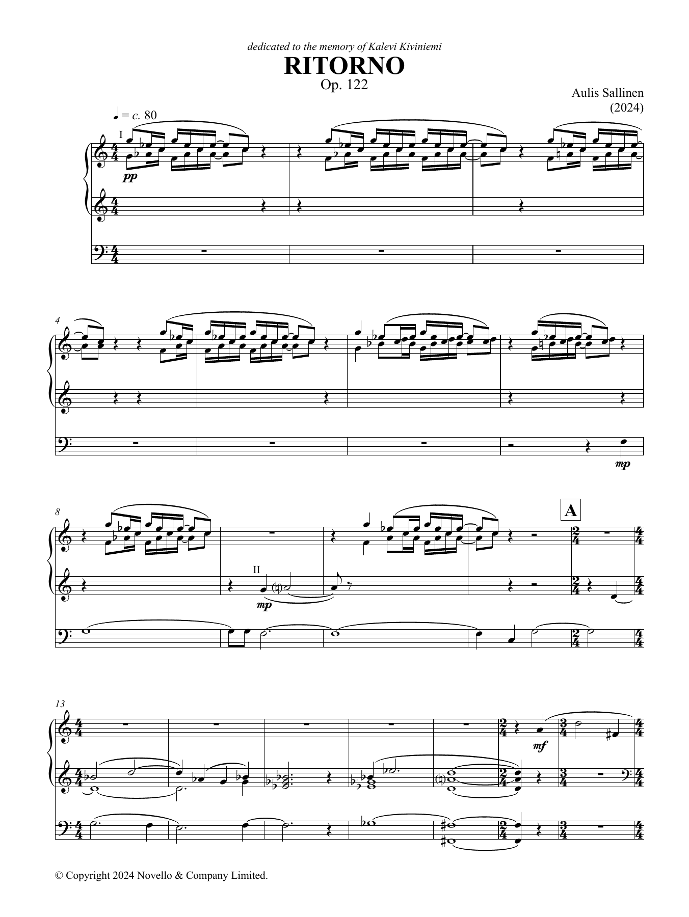 Product gallery: Page 1 of 1 Ritorno, Aulis Sallinen