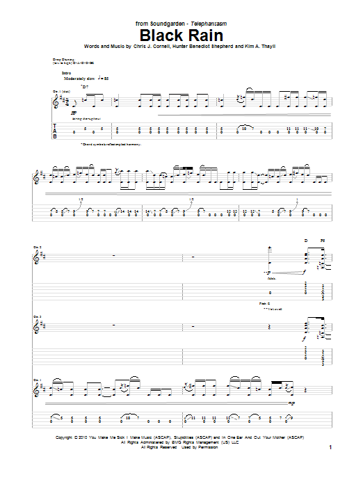 Produktgalerie: Seite 1 von 1 Black Rain, Soundgarden, Gitarre