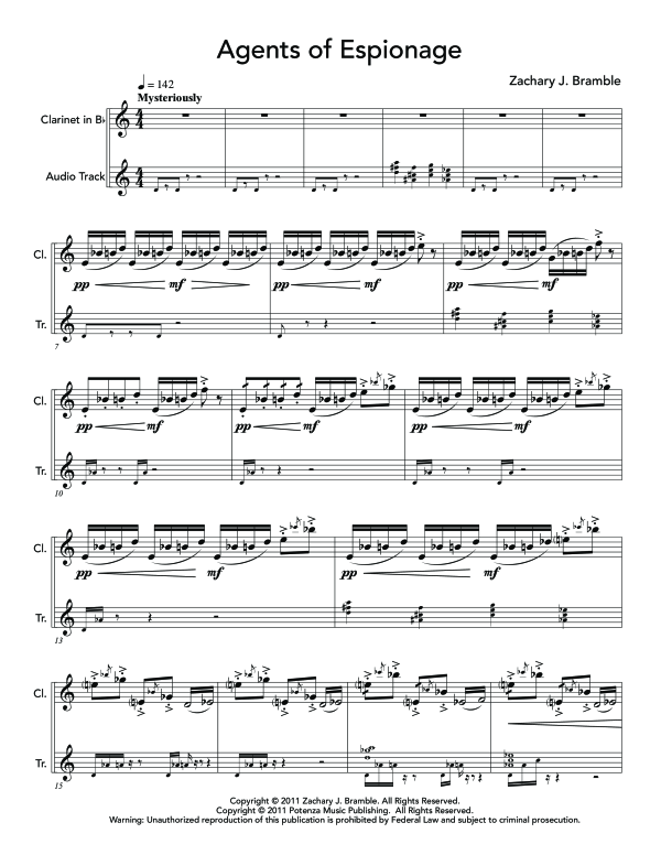 Product gallery: Page 1 of 11 Agents of Espionage, , (clarinet and CD)