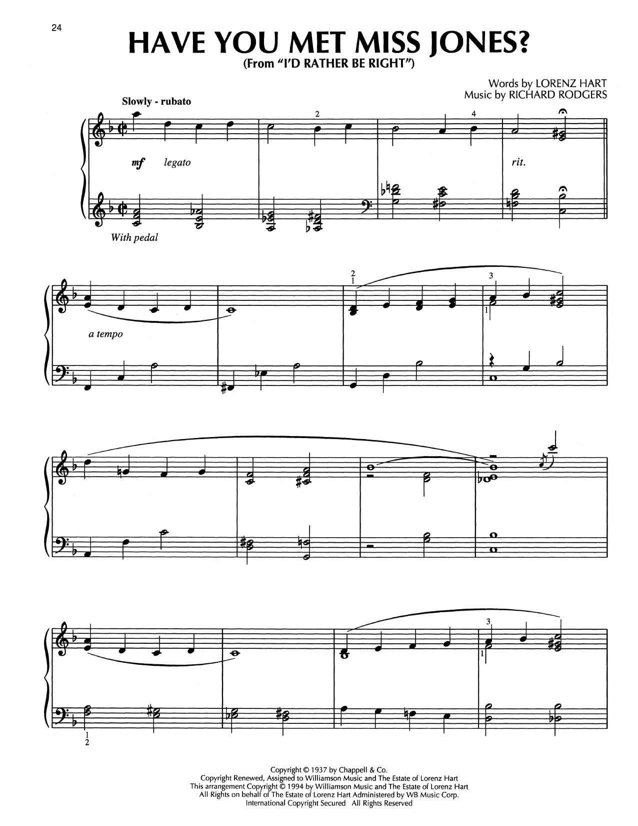 Produktbild zu: Have You Met Miss Jones? (from I'd Rather Be Right) (arr. Bill Boyd)