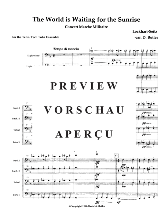Product gallery: Page 5 of 21 World is Waiting for the Sunrise , , (Tuba Quartett EETT)