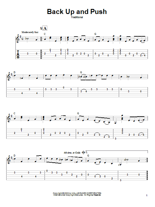 Produktgalerie: Seite 1 von 1 Back Up And Push, Traditional, Gitarre