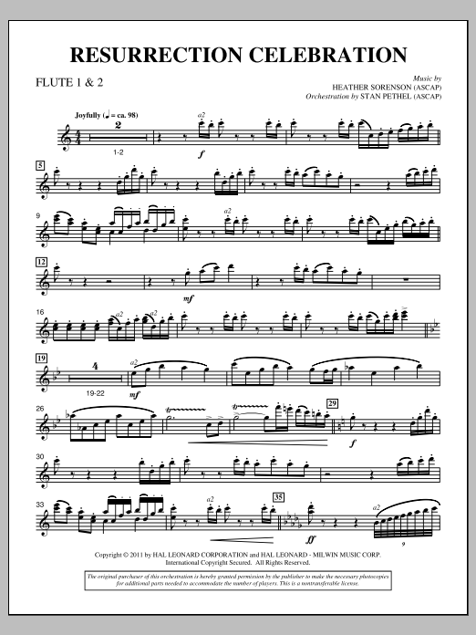 Product picture to: Resurrection Celebration - Flute 1 & 2