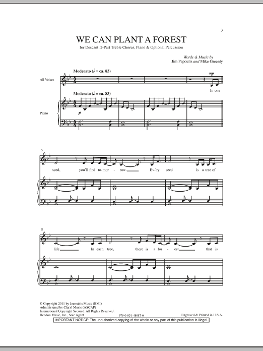 Produktgalerie: Seite 1 von 1 We Can Plant A Forest, Jim Papoulis, Chor