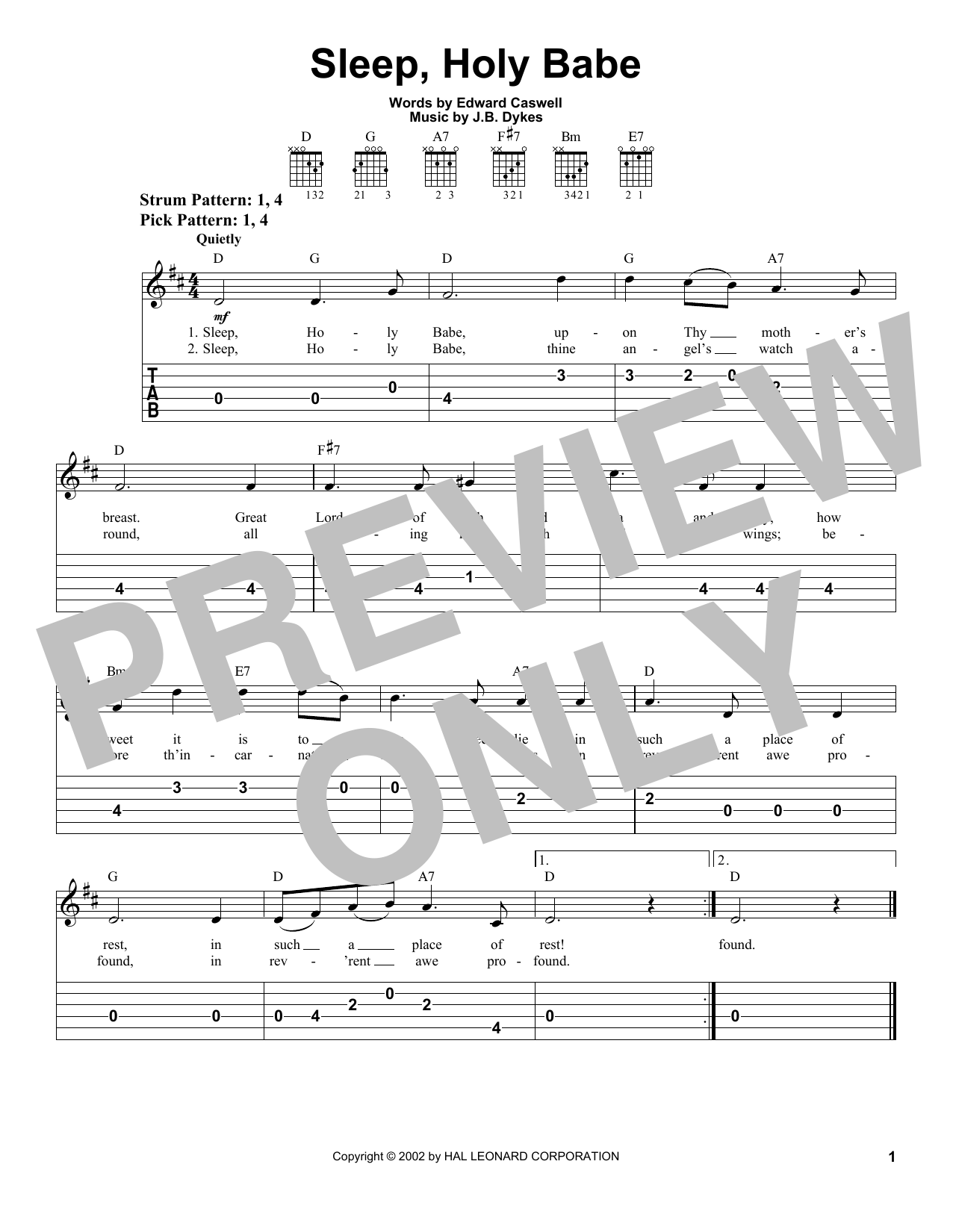 Product gallery: Page 1 of 1 Sleep, Holy Babe, Edward Caswell