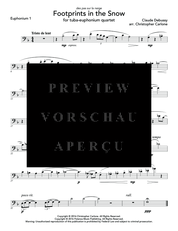 Product gallery: Page 8 of 11 Footprints in the Snow, , (Tuba Quartett EETT)