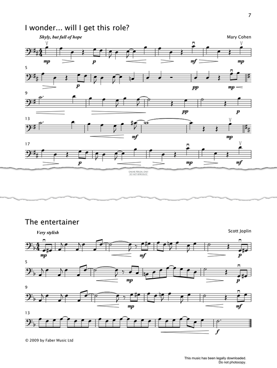 gallery: The Entertainer, Scott Joplin, Violoncello