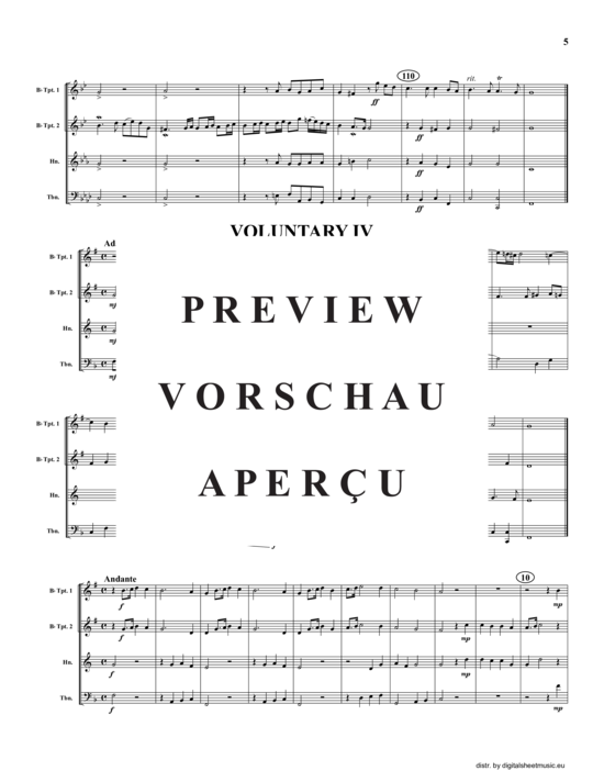 Produktgalerie: Seite 6 von 21 9 Voluntaries, , (2xTrompete in B, Horn in F, Posaune)