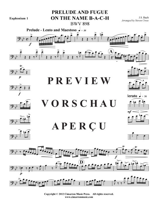 Product gallery: Page 9 of 20 Prelude und Fuge auf B-A-C-H , , (Tuba Quartet: 2x Baritone, 2xTuba)