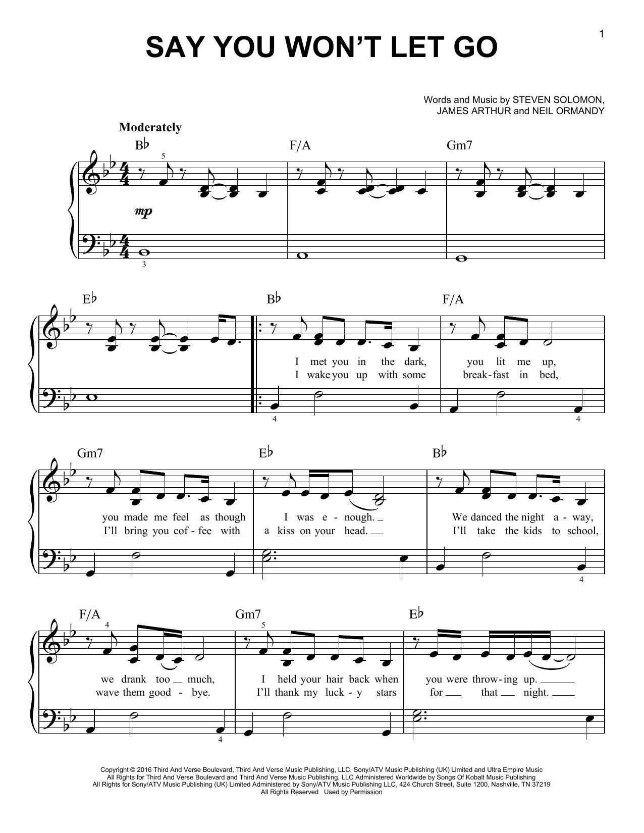 Produktbild zu: Say You Won't Let Go