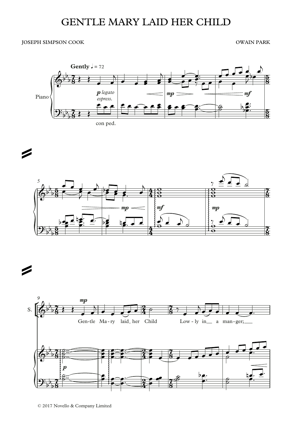 Produktbild zu:  Gentle Mary Laid Her Child - Owain Park